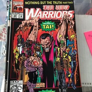 The New Warriors #23 Marvel Comic Book - Red, Black, Green